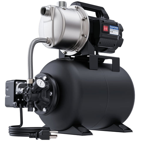 Aquastrong 1.6 HP shallow well pump front view for efficient home watering