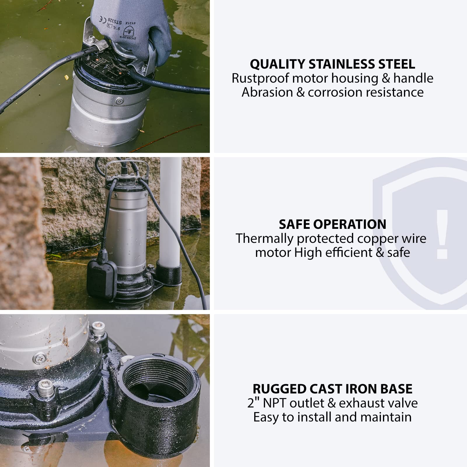AQUASTRONG auto float switch in operation providing automatic control.