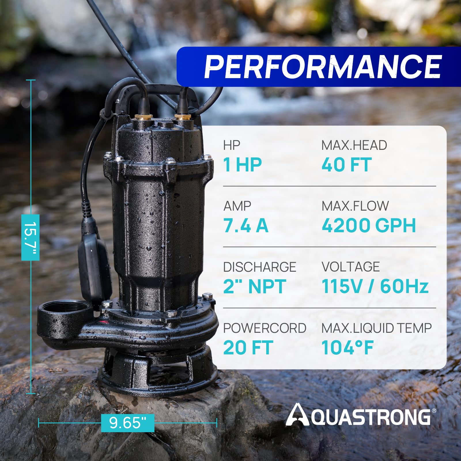 AQUASTRONG sewage well application shows reliable wastewater handling