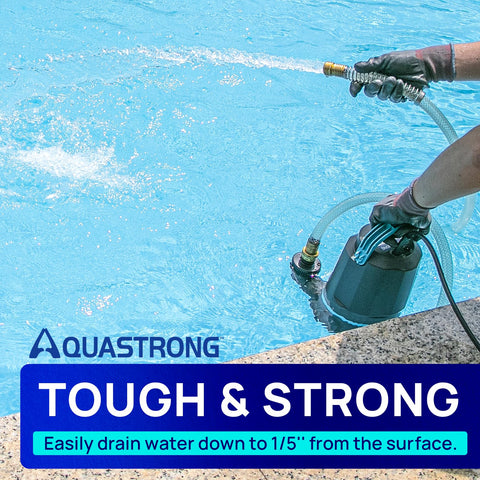 AQUASTRONG sump pump bottom suction debris filter prevents clogging