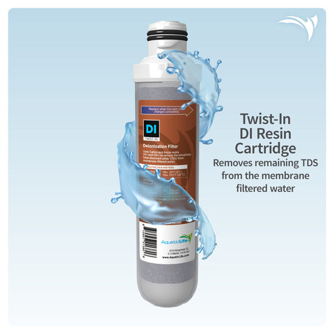Aquatic Life 75 GPD membrane lowers dissolved solids for cleaner water.
