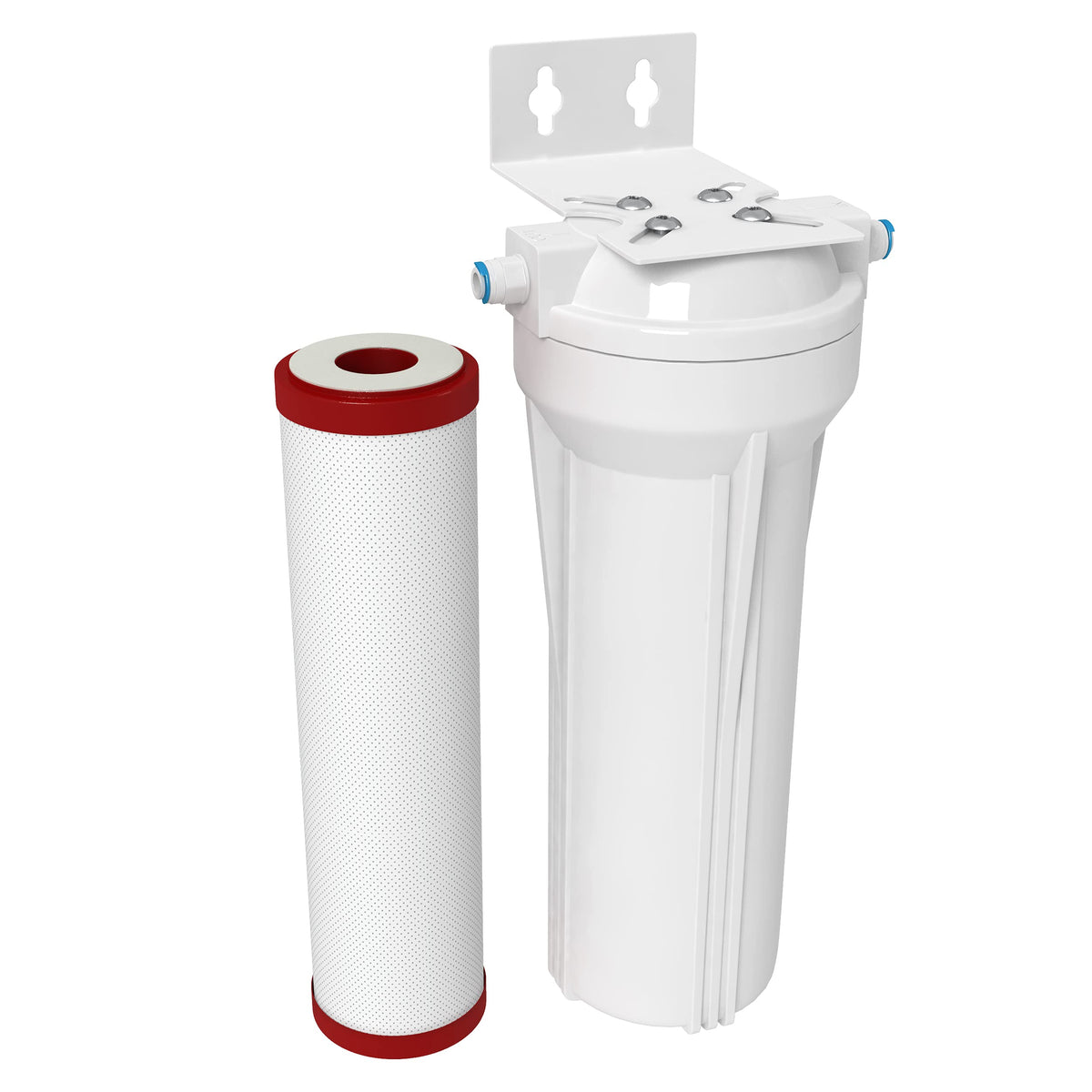 Aquatic Life carbon-plus 10x2-5 cartridge reduces chlorine and chloramine for cleaner-tasting water.