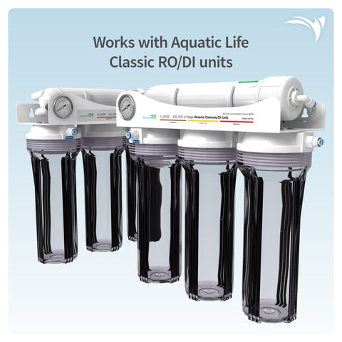 Aquatic Life standard 10in x 2.5in cartridges fit most home RO systems.