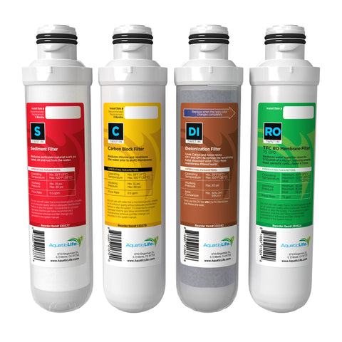 Aquatic Life twist-in RO filter pack for clearer water and easy installation.