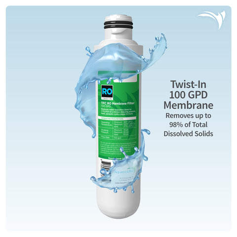 Aquatic Life Twist-In 4-stage pack for easy replacement and consistent filtration.