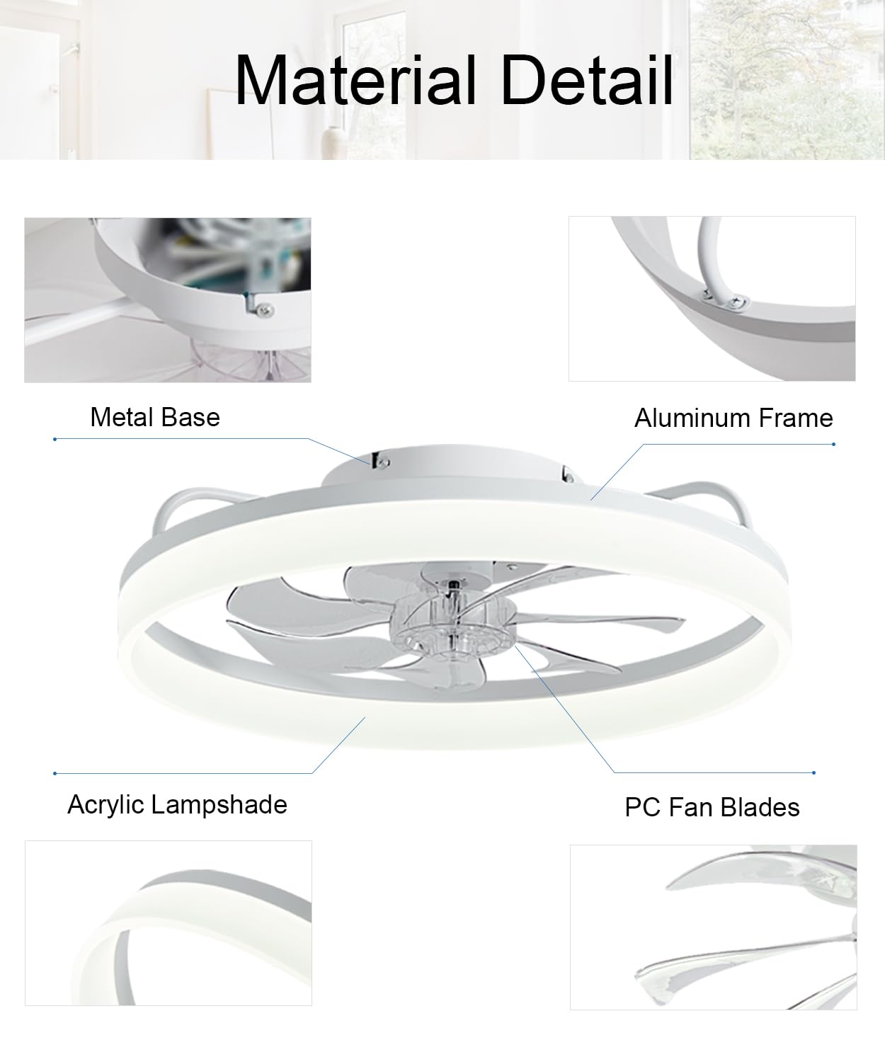 AQUBT app-controlled ceiling fan lets you adjust fan and light from your phone