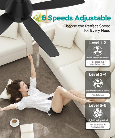 AQUBT ceiling fan light outdoor-black suitable for covered patios and decks.