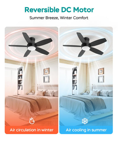 AQUBT ceiling fan light quiet-operation-black keeps rooms peaceful.