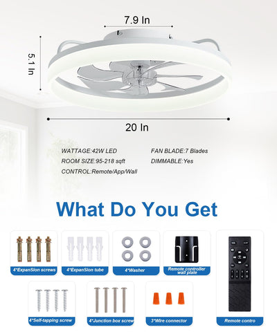 AQUBT easy-install ceiling fan simplifies mounting and installation