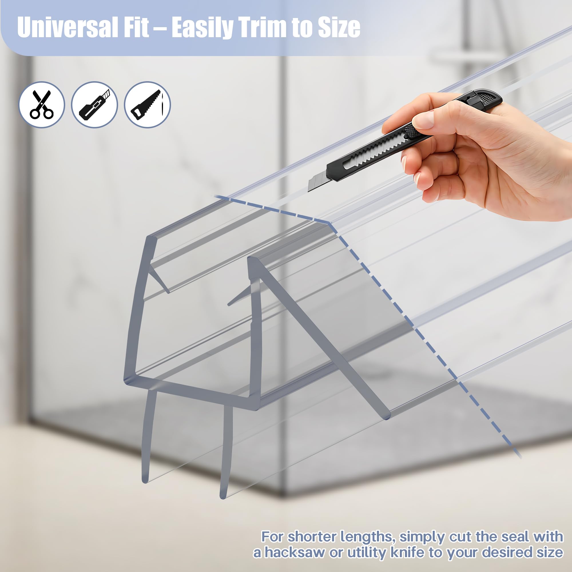 AquivaCoast adjustable-length seal is easy to trim for a precise fit.
