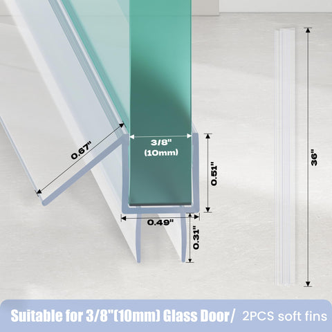 AquivaCoast two-pack seal set offers cost-efficient moisture control for frameless doors.
