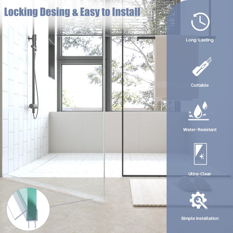 AquivaCoast ultra-clear PVC blends with glass for an almost invisible seal.
