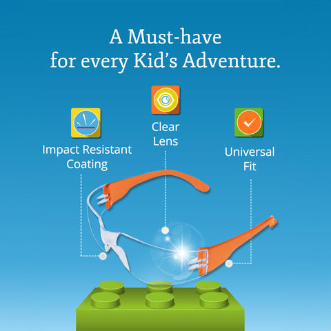 Aqulius Kids Safety Glasses feature soft nose pads for comfy all-day wear.