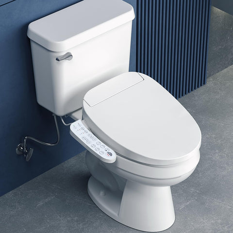 Aquonderful bidet seat quiet-close lid for silent, cushioned closure after use.