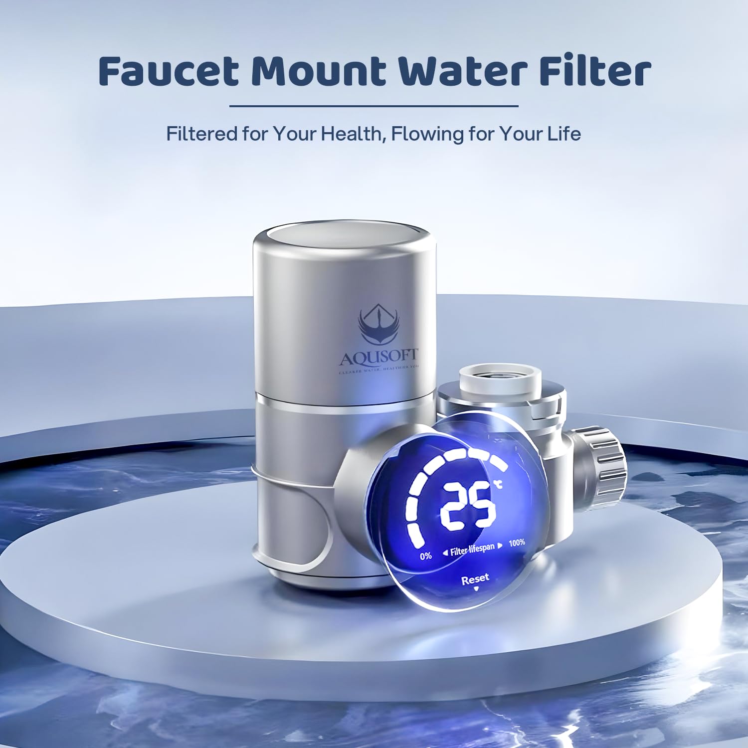 AQUSOFT activated carbon fiber cartridge provides long-lasting filtration in safe kitchen use.