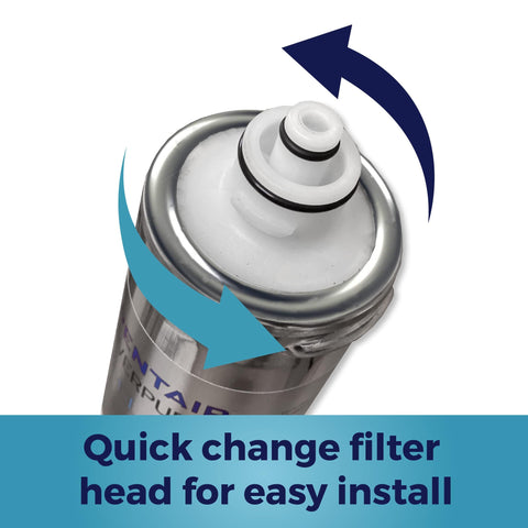 Close-up of quick-change head enabling simple installation.
