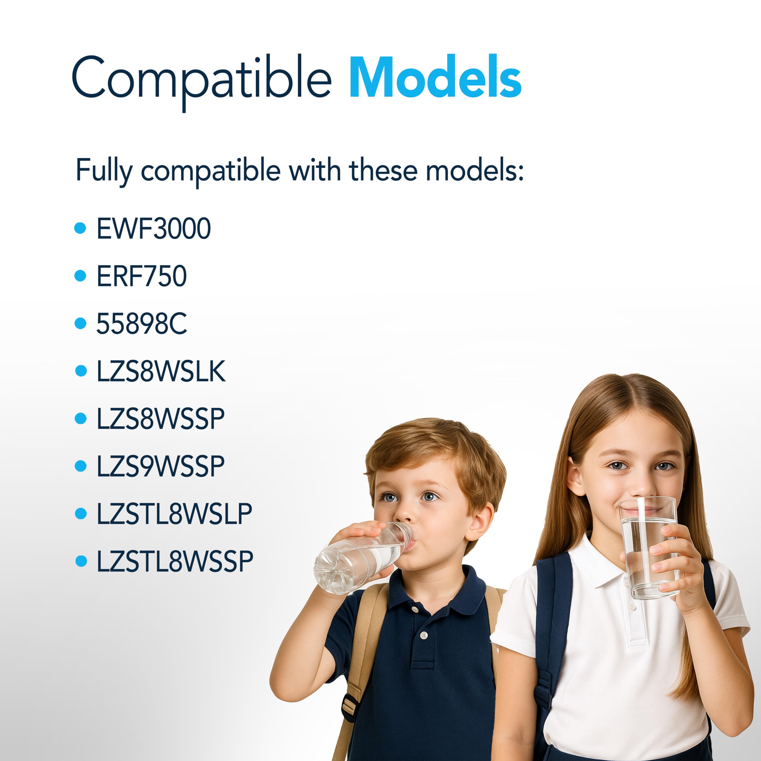 Leakproof fit for Elkay models ensures steady water flow