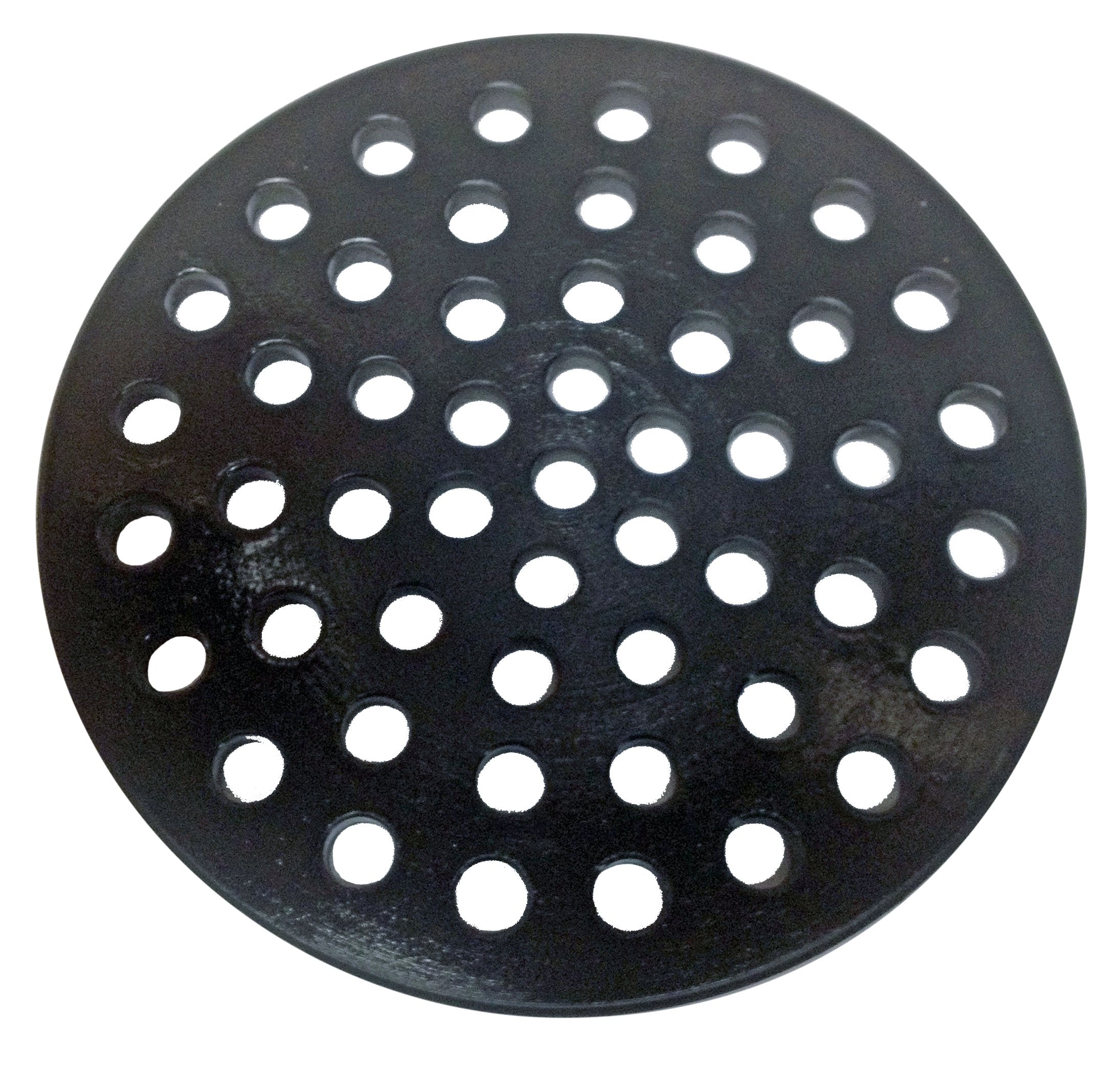 Aqva Cast Iron 6.5-inch drain cover, front view, durable and rust resistant for bathrooms or kitchens.