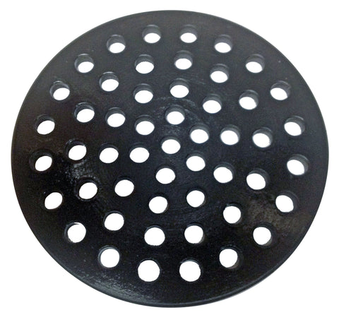 Aqva Premium 8-inch cast iron drain cover with round holes for durable drainage.