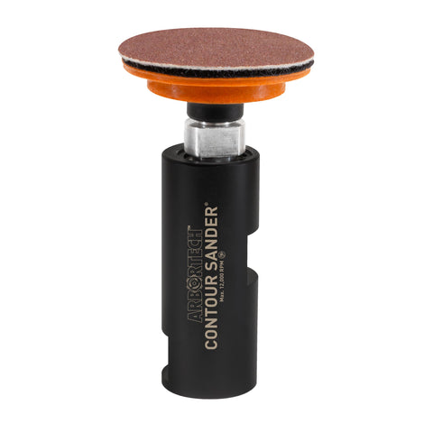 Arbortech Contour Sander 50mm mini orbital attachment for precise curved sanding.