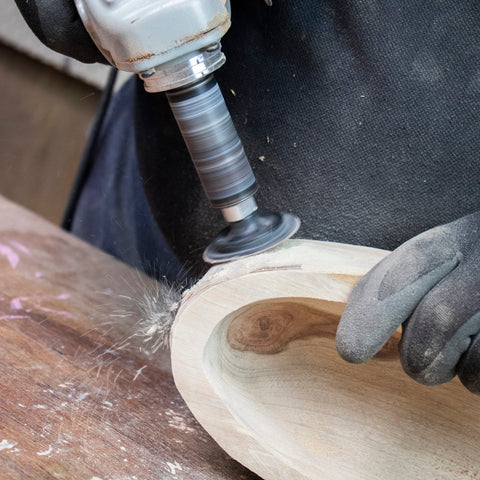 Arbortech Contour Sander helps achieve precise finishes with controlled sanding.
