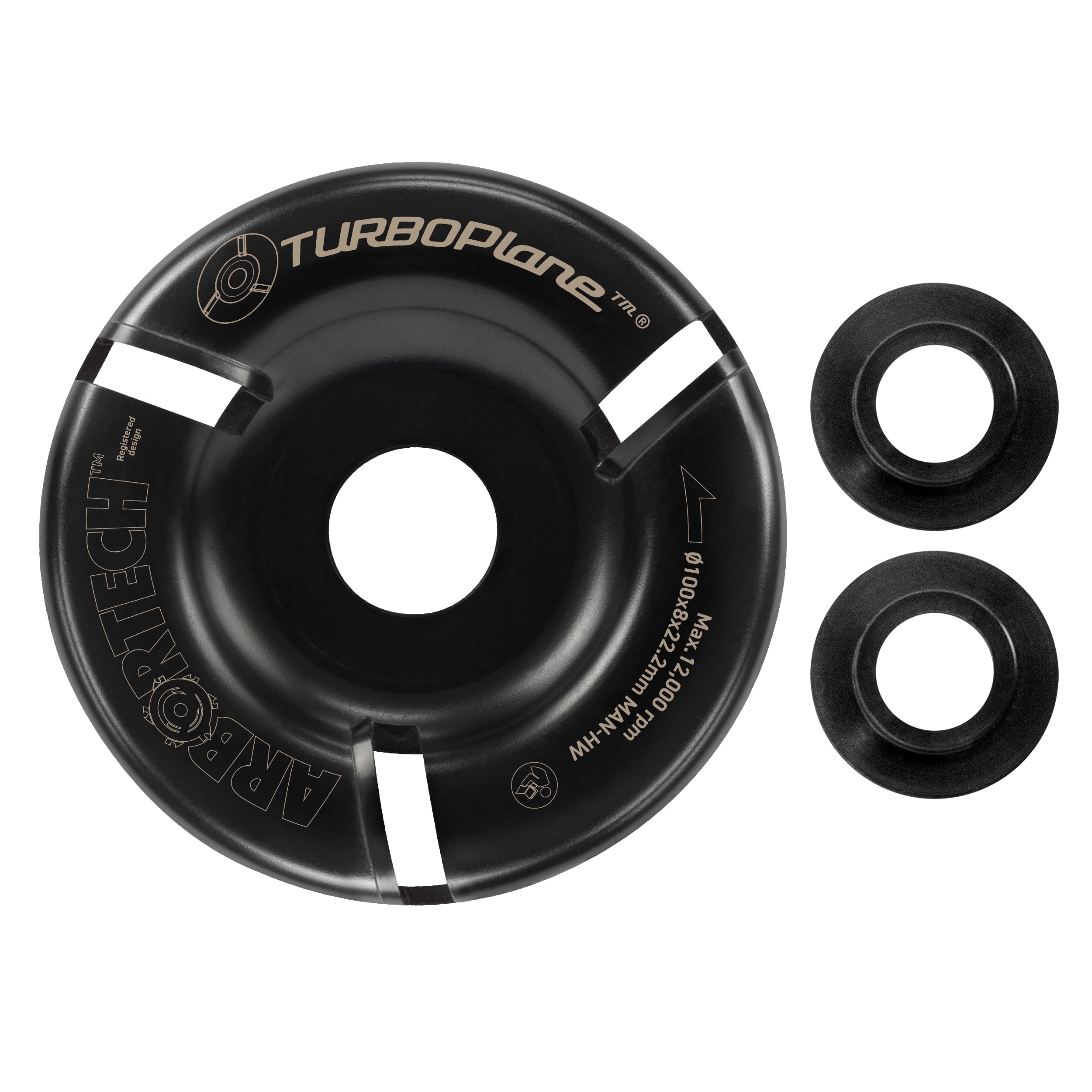 Arbortech TurboPlane disc angle grinder attachment demonstrates versatile compatibility for fast wood removal