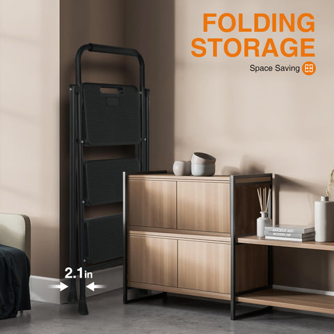 Arbusb portable ladder easy indoor and outdoor storage.