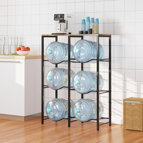 Arbuxzuy 6-bottle capacity saves space in kitchens, offices, and living rooms.