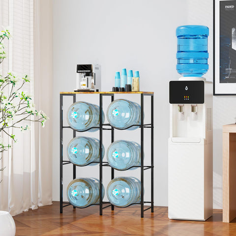 Arbuxzuy heavy-duty metal frame ensures stable support for daily water jug use.