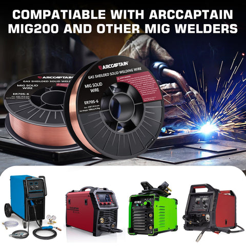 ARCCAPTAIN 0.030 ER70S-6 supports robust deposition and proper deoxidization.