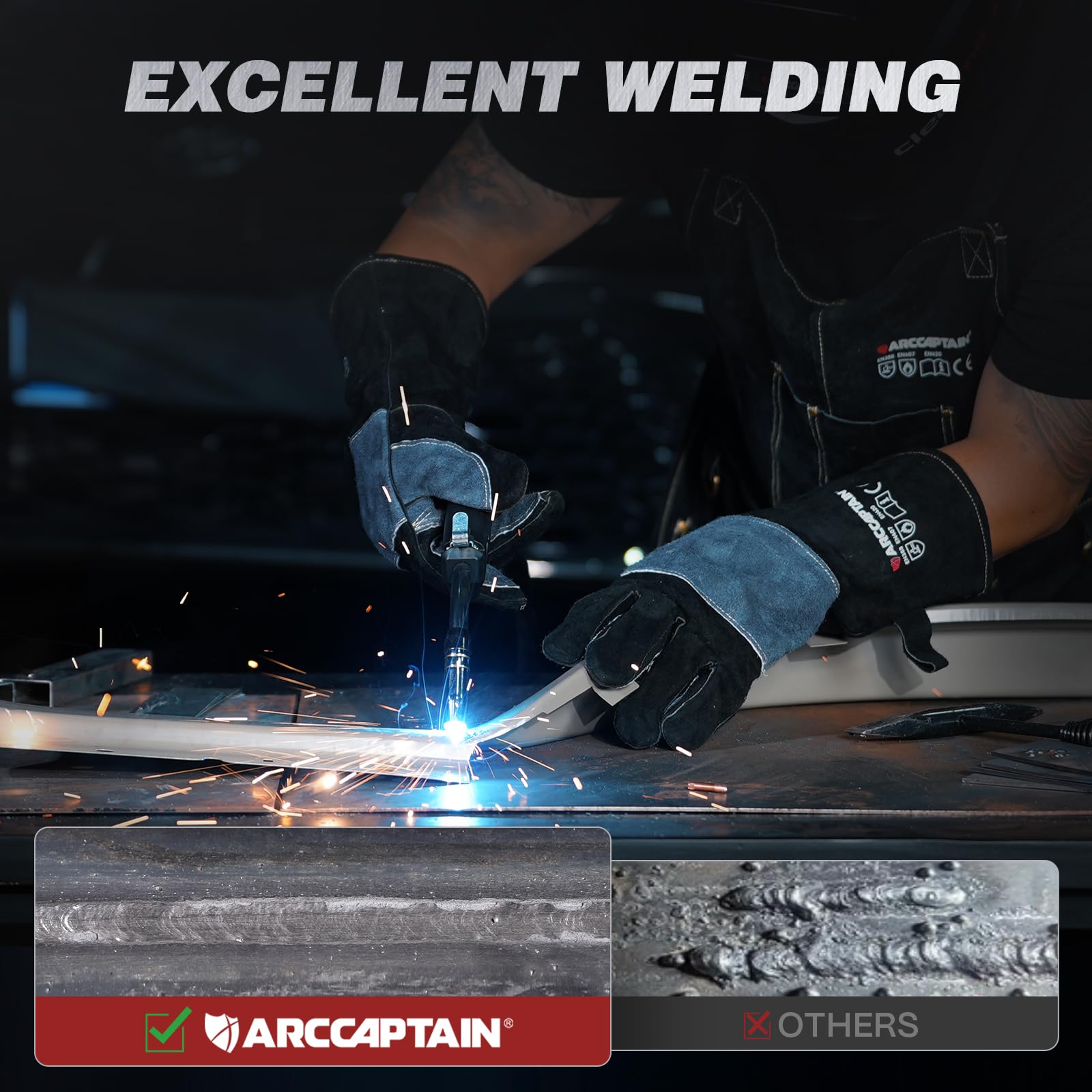 ARCCAPTAIN 135A MIG Welder with digital MCU for cleaner, consistent beads