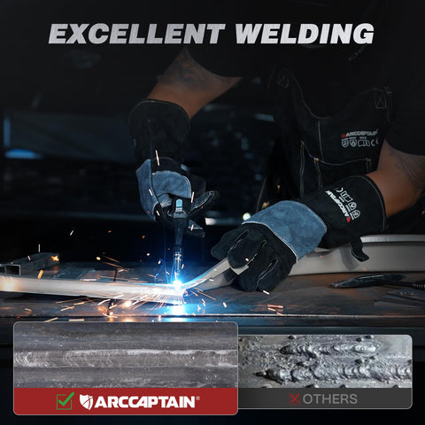 ARCCAPTAIN 135A MIG Welder with digital MCU for cleaner, consistent beads