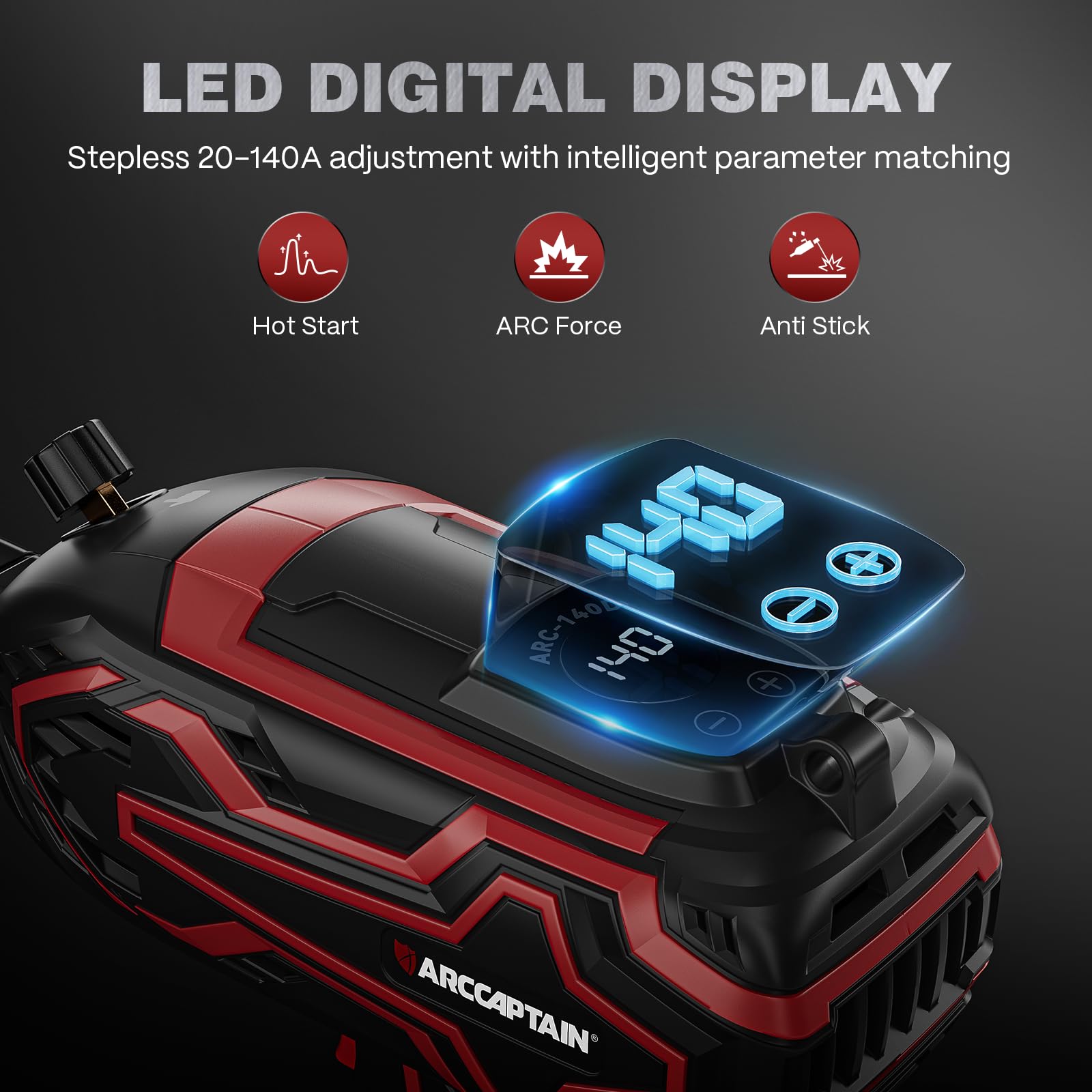 ARCCAPTAIN portable 140A welder for on-site use and easy transport.