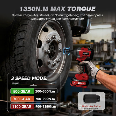 ARCCAPTAIN 4000mAh battery pack for extended high-torque work