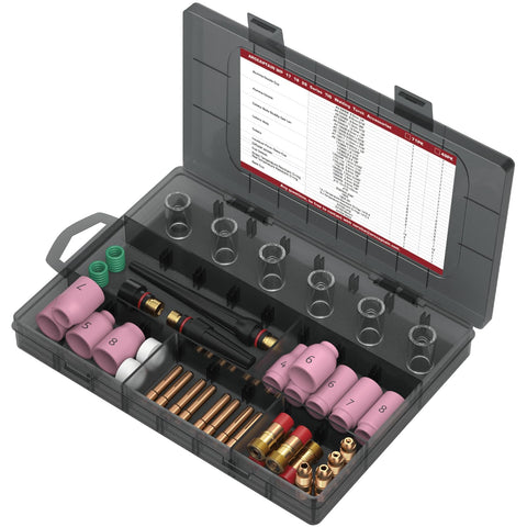 ARCCAPTAIN 49pc TIG torch kit collets ensure secure electrode seating