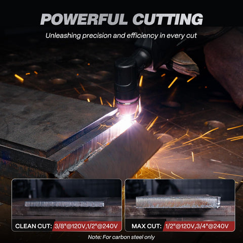 ARCCAPTAIN 55A plasma cutter non-touch arc start enables cutting dirty metal safely.