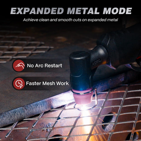 ARCCAPTAIN 60A plasma cutter air pressure monitor with real-time feedback.
