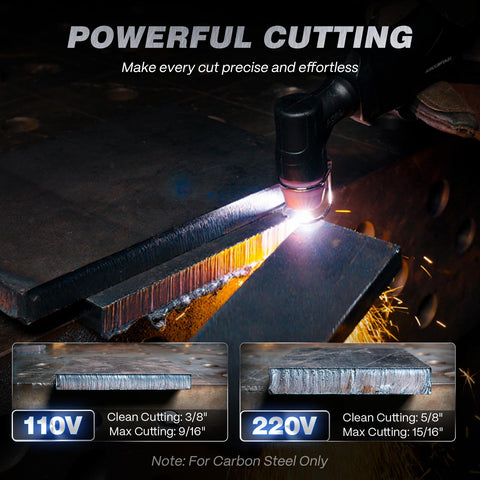 ARCCAPTAIN 60A plasma cutter cutting torch close-up for clean starts.