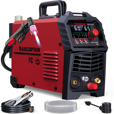 ARCCAPTAIN 60A plasma cutter front view for versatile home workshop metalwork.