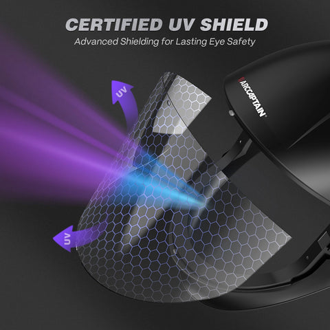 ARCCAPTAIN ANSI Z87.1+ certified shield suitable for grinding and cutting