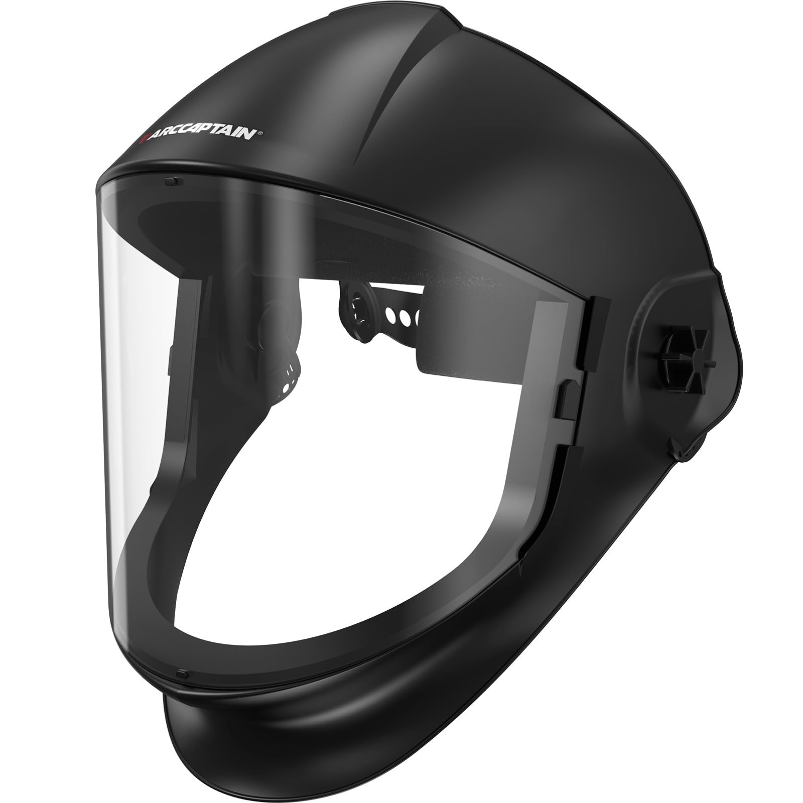 ARCCAPTAIN anti-fog full-face shield front view for clear visibility in grinding tasks