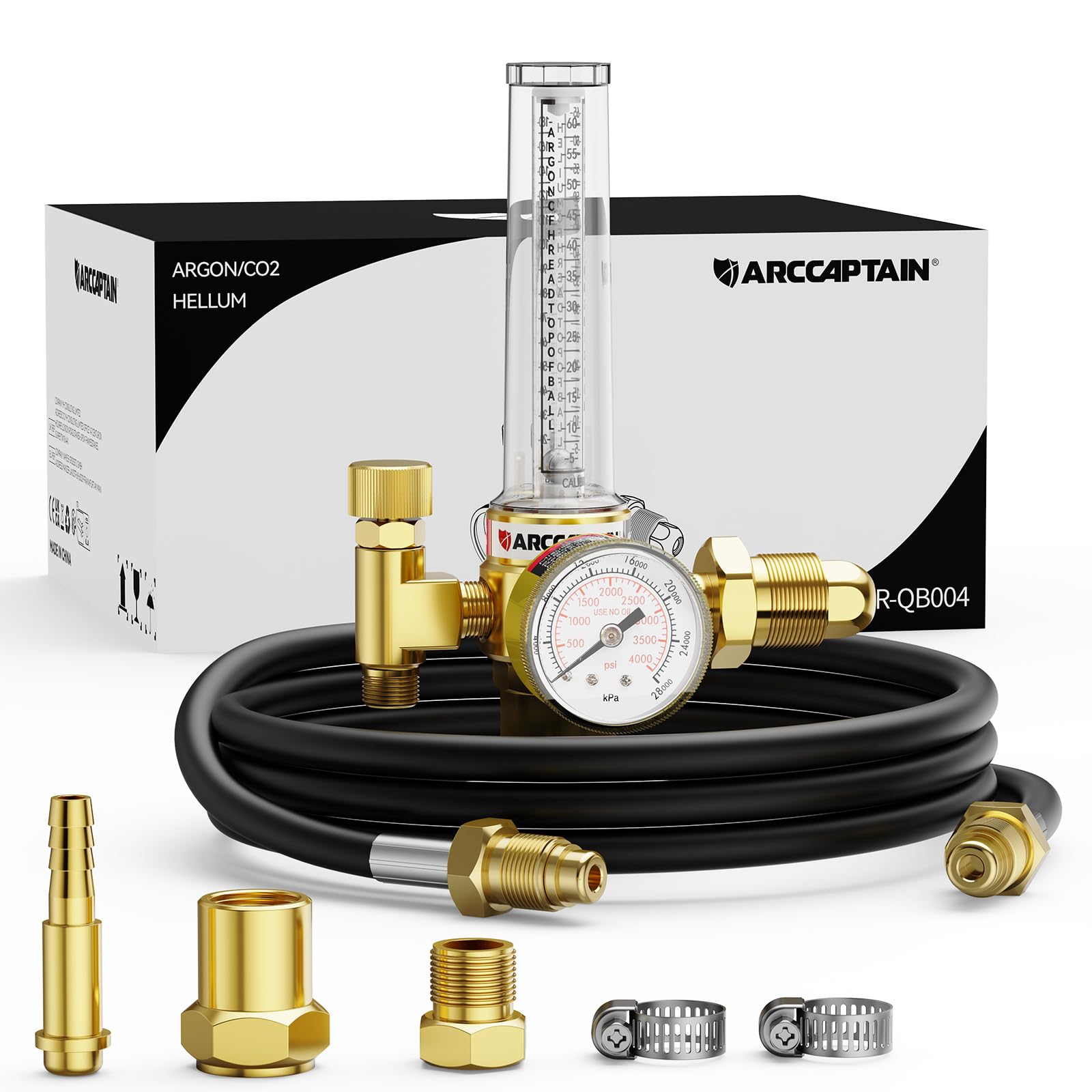 ARCCAPTAIN argon regulator gauge for steady shielding during welding