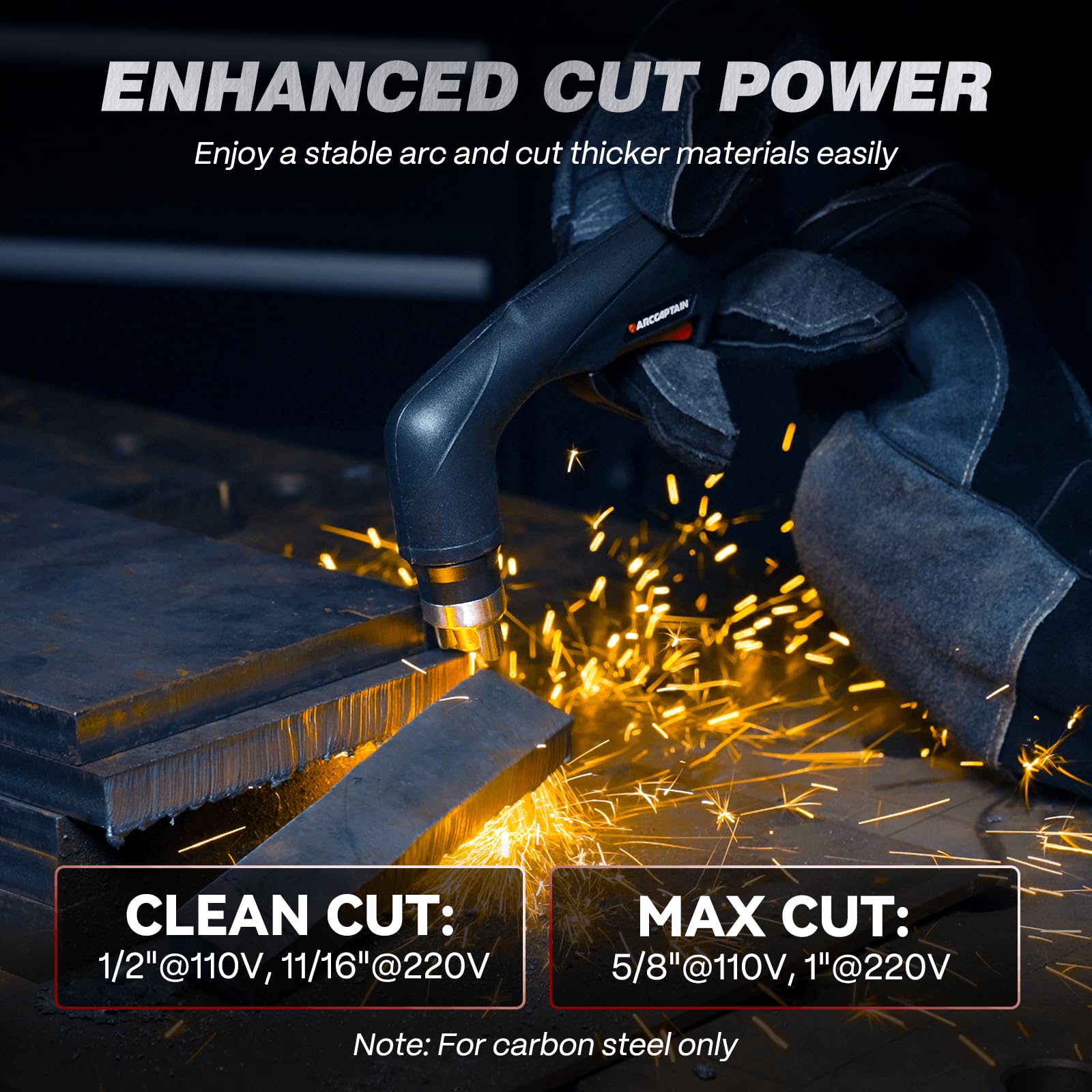 ARCCAPTAIN blowback pilot arc torch in action delivering easy starts on rough surfaces.