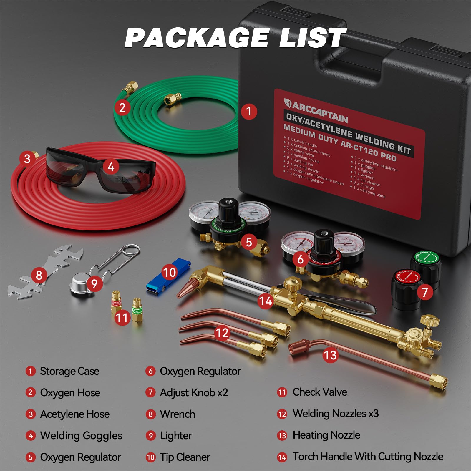 ARCCAPTAIN carrying case keeps tools organized and portable.
