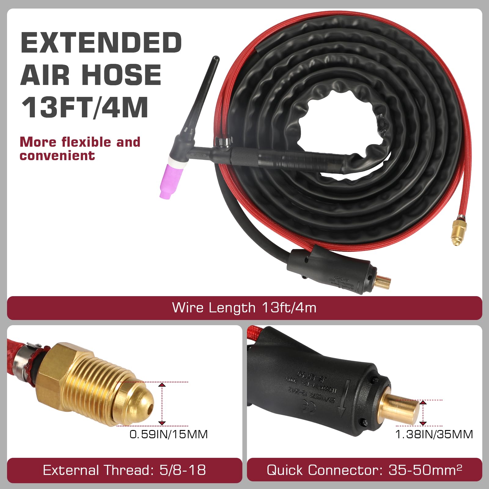 ARCCAPTAIN flexible multi-strand cables support high amperage comfortably.
