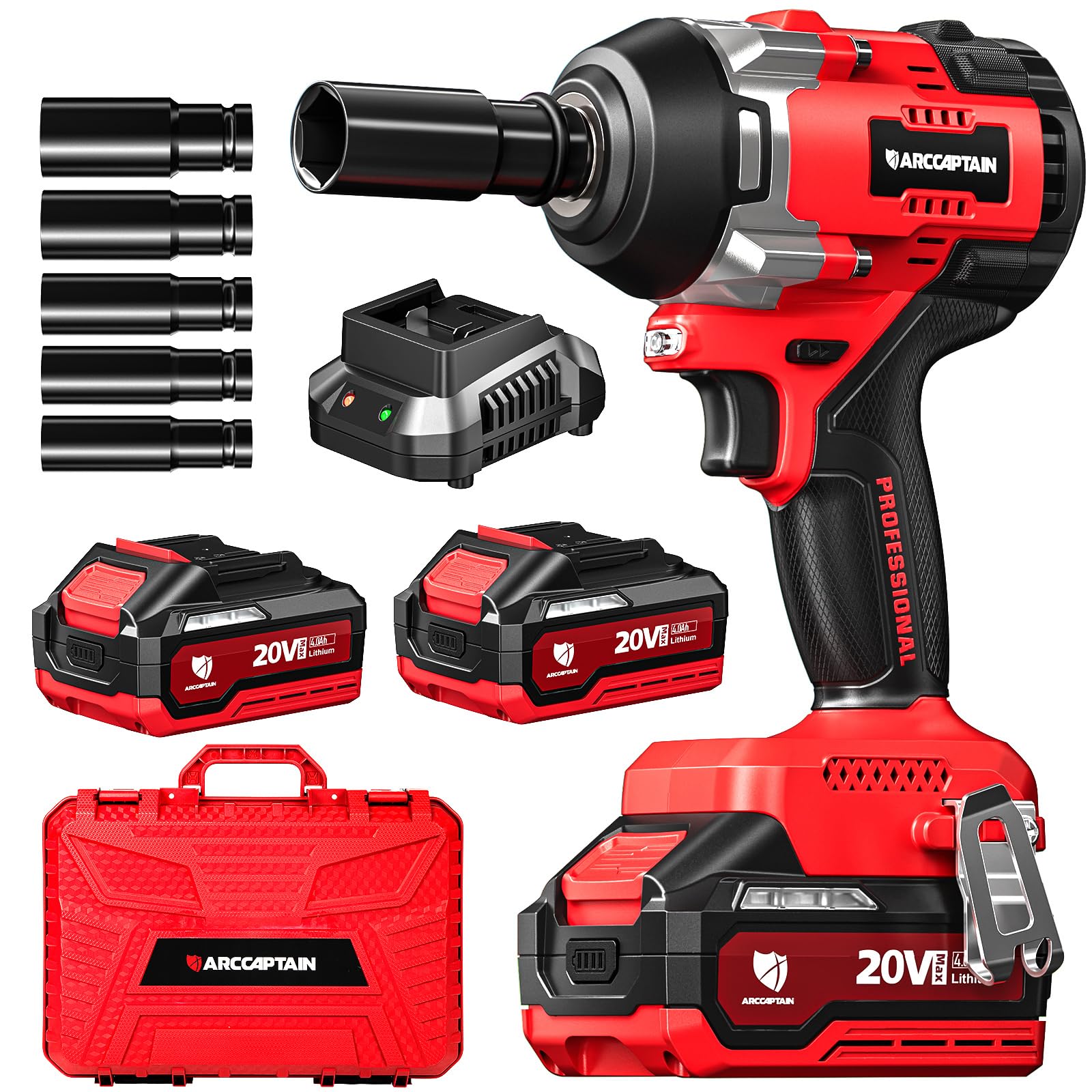 ARCCAPTAIN cordless impact wrench Hummer overview showing high torque capability for heavy tasks