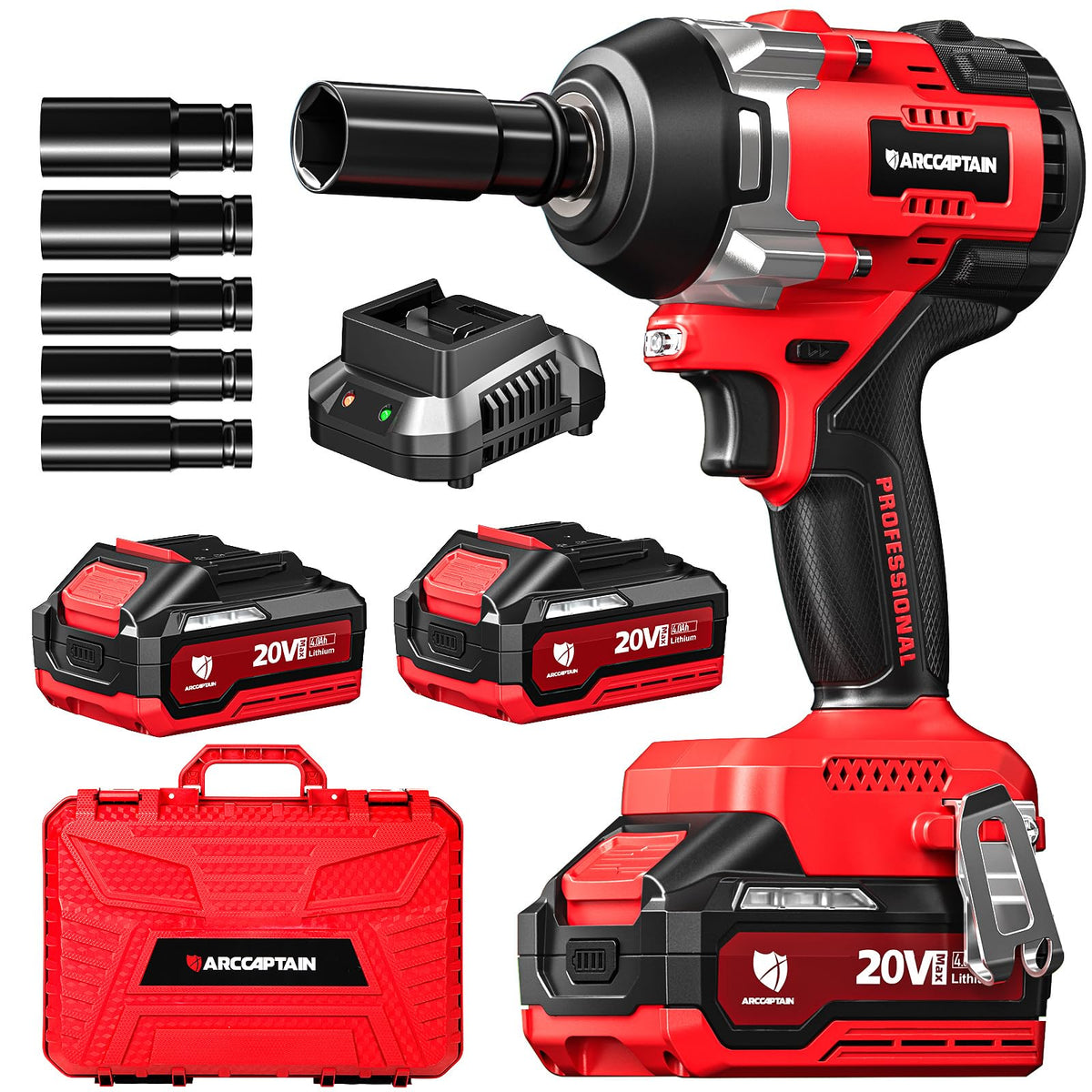 ARCCAPTAIN cordless impact wrench Hummer overview showing high torque capability for heavy tasks