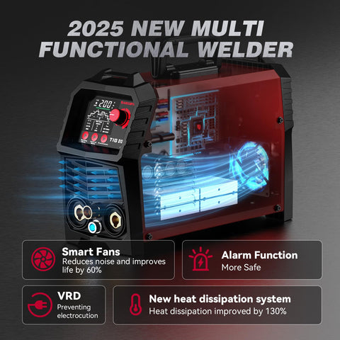 ARCCAPTAIN DC5in1 pulsing TIG arc enabling smooth welds on thin metals