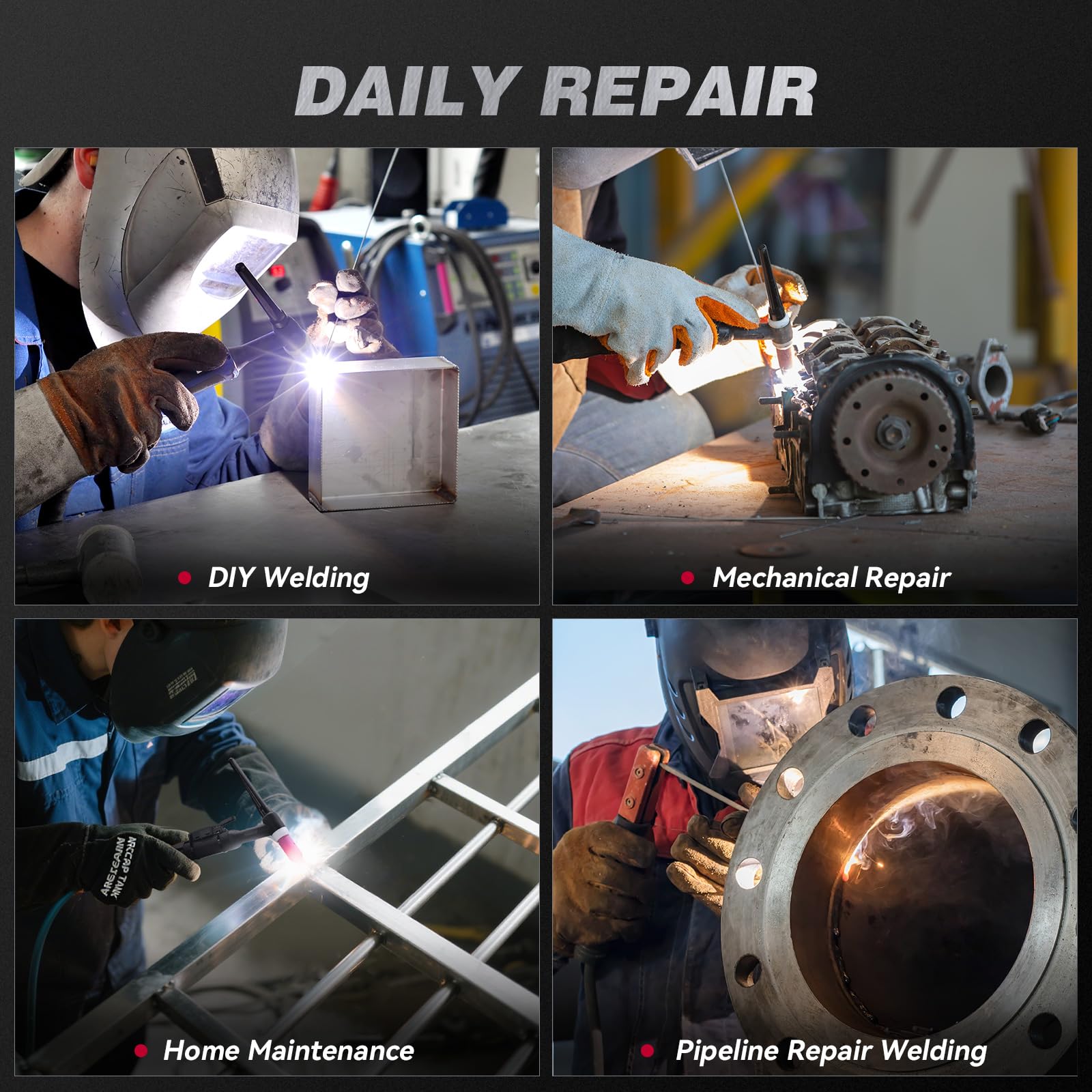 ARCCAPTAIN DC5in1 spot TIG mode for quick, clean welds on joints