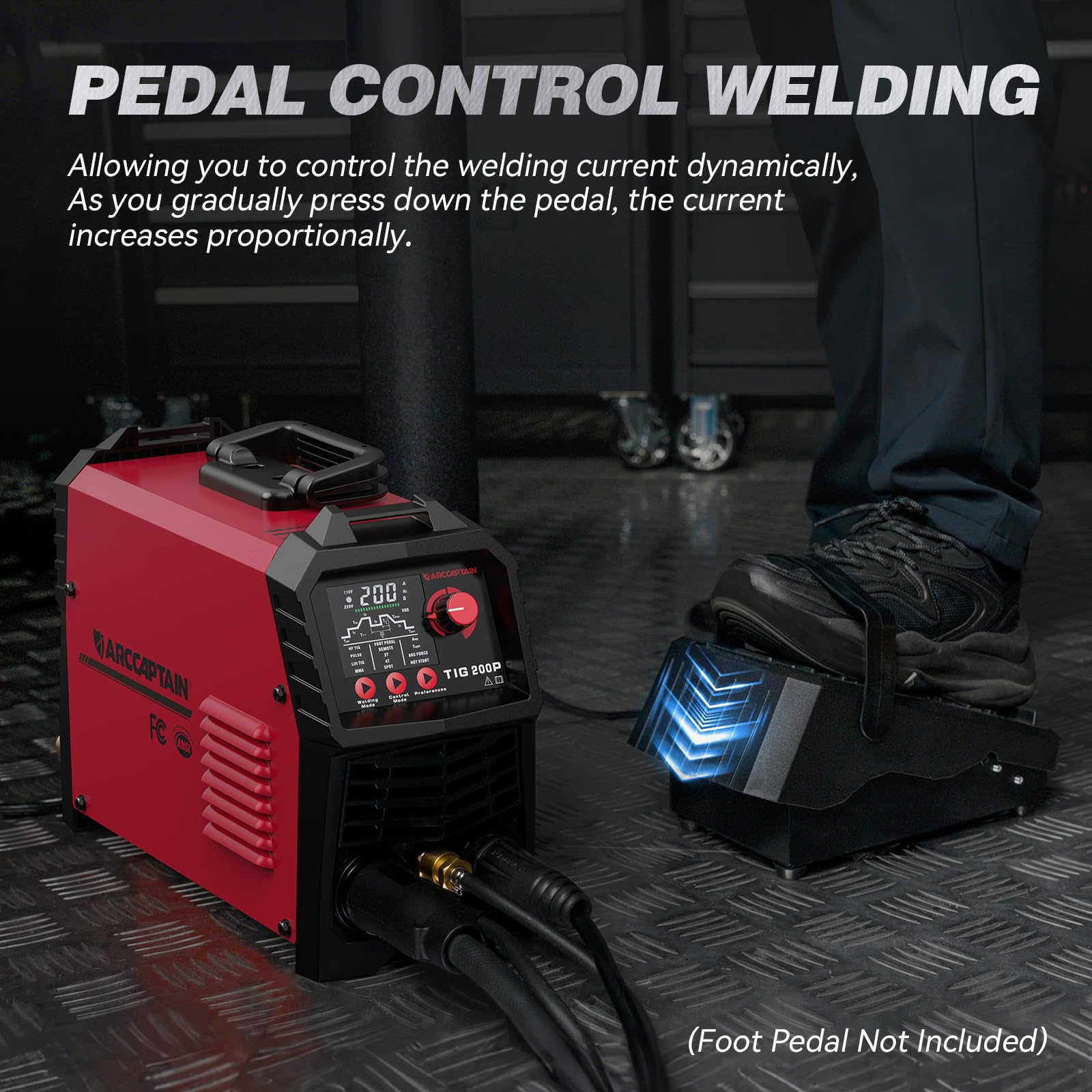 ARCCAPTAIN DC5in1 stick welding setup offering versatile joint options